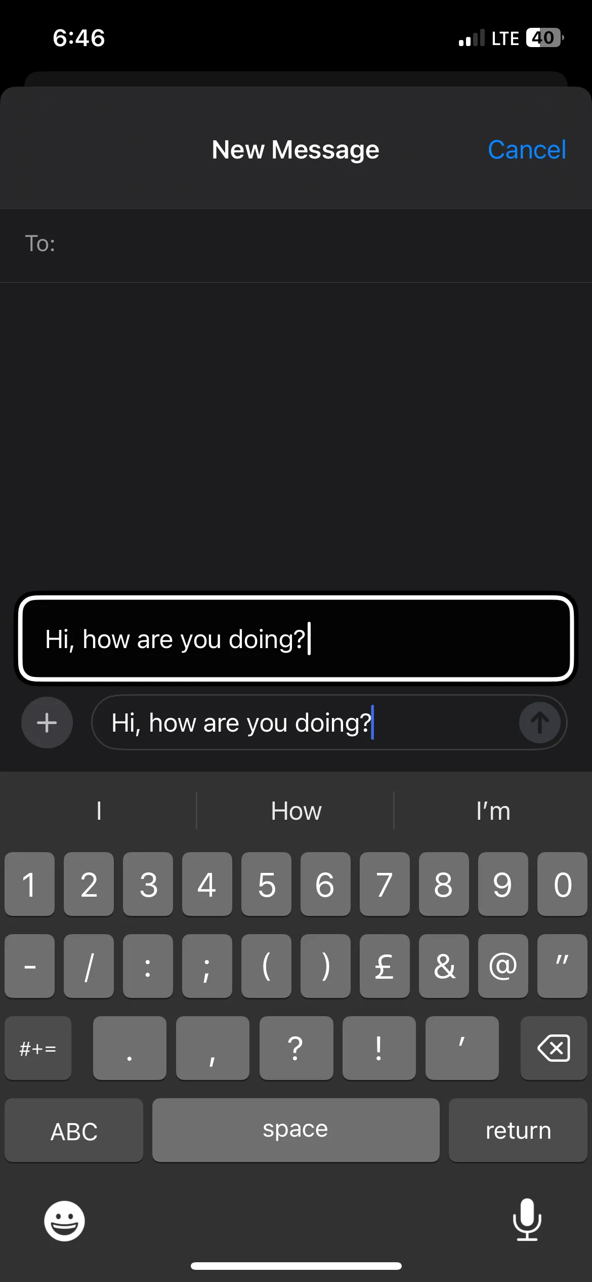 Sử dụng tính năng Hover Typing hiển thị văn bản xem trước lớn khi gõ trên iPhone