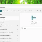 Sử dụng Windows Search để mở Installed apps trên Windows 11