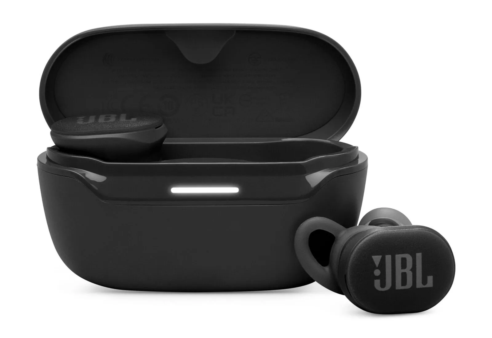 Tai nghe thể thao JBL Endurance Race 2 màu đen, thiết kế bền bỉ chuyên dụng cho vận động