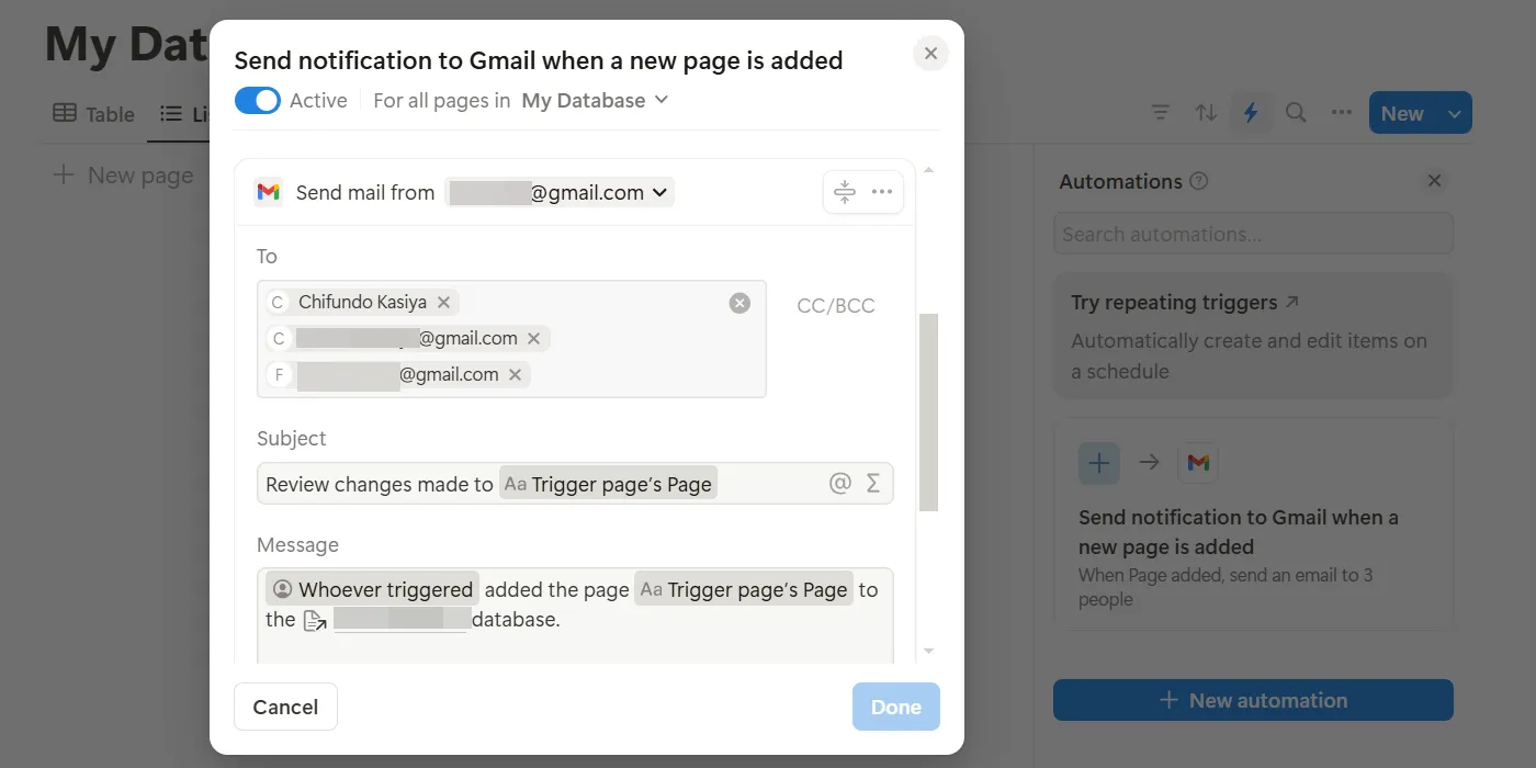 Tạo tự động hóa Gmail trong Notion để nâng cao hiệu suất làm việc
