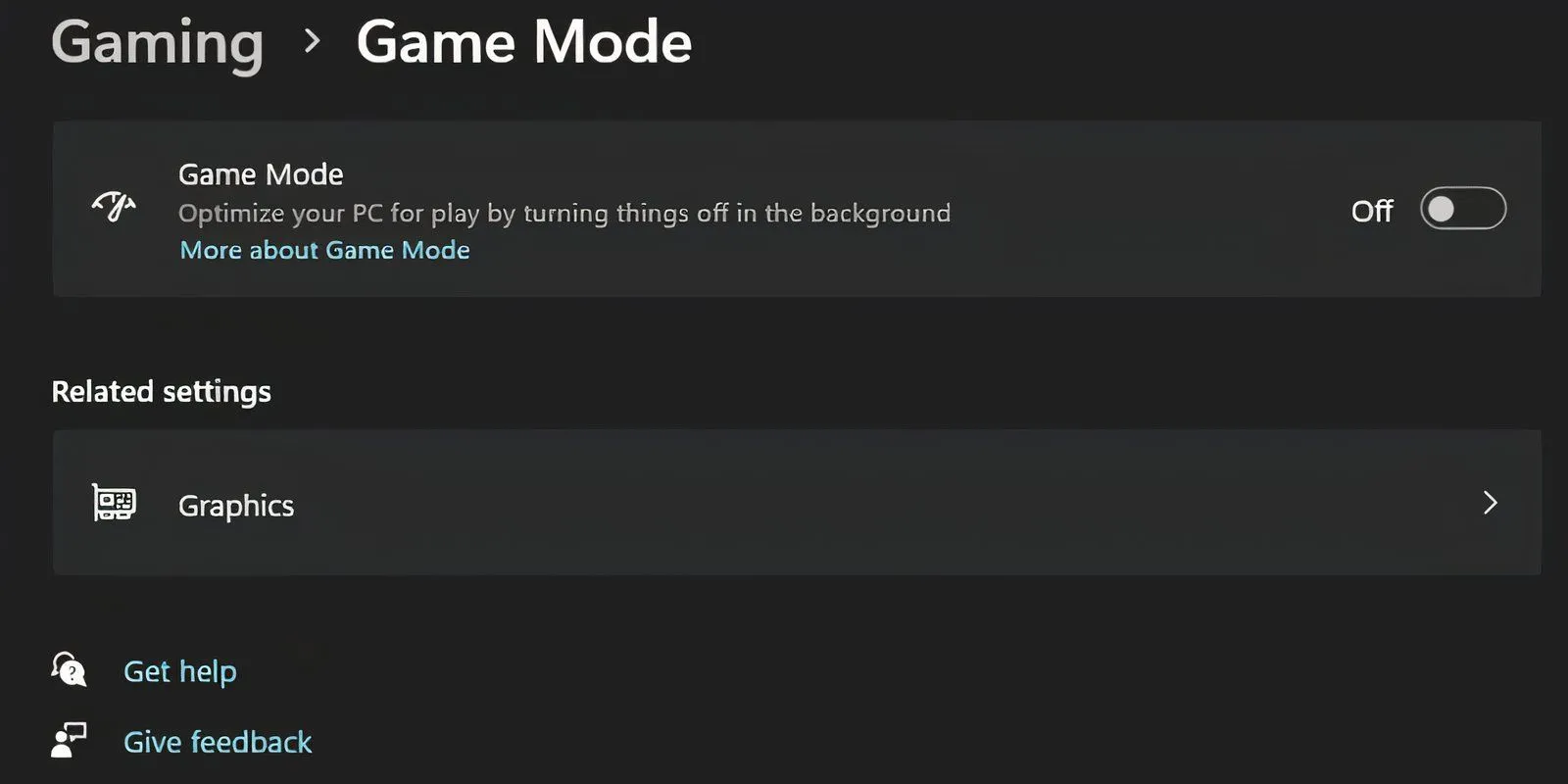 Tắt Game Mode trong ứng dụng Cài đặt để giảm thiểu độ trễ bàn phím trên Windows.