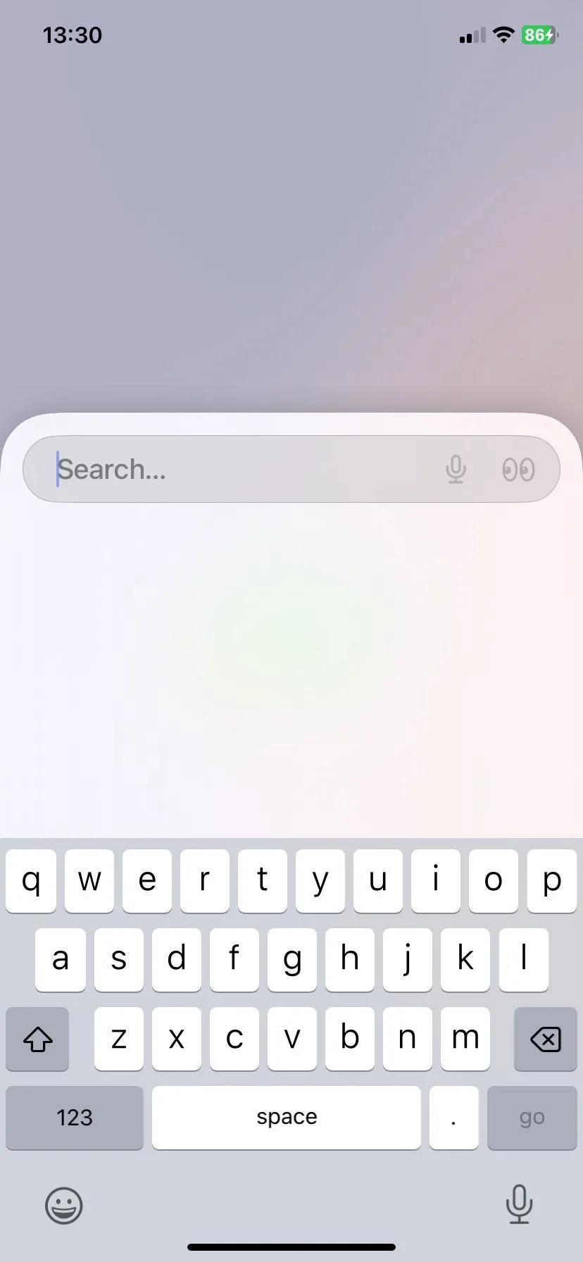 Thanh địa chỉ và tìm kiếm của trình duyệt Arc trên iPhone