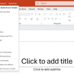 Thanh Quick Access Toolbar (Thanh Truy Cập Nhanh) trong giao diện PowerPoint