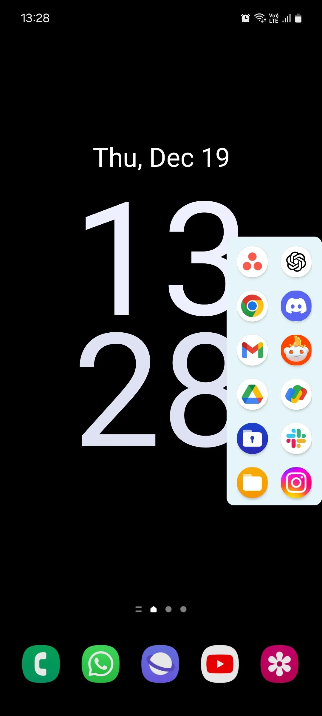 Thanh Side Bar xem trước trên màn hình chính Android