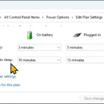 Thay đổi cài đặt nguồn nâng cao trong Control Panel trên Windows 11