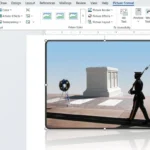 Thẻ Picture Format trong Microsoft Word hiển thị các tùy chọn chỉnh sửa hình ảnh nâng cao.