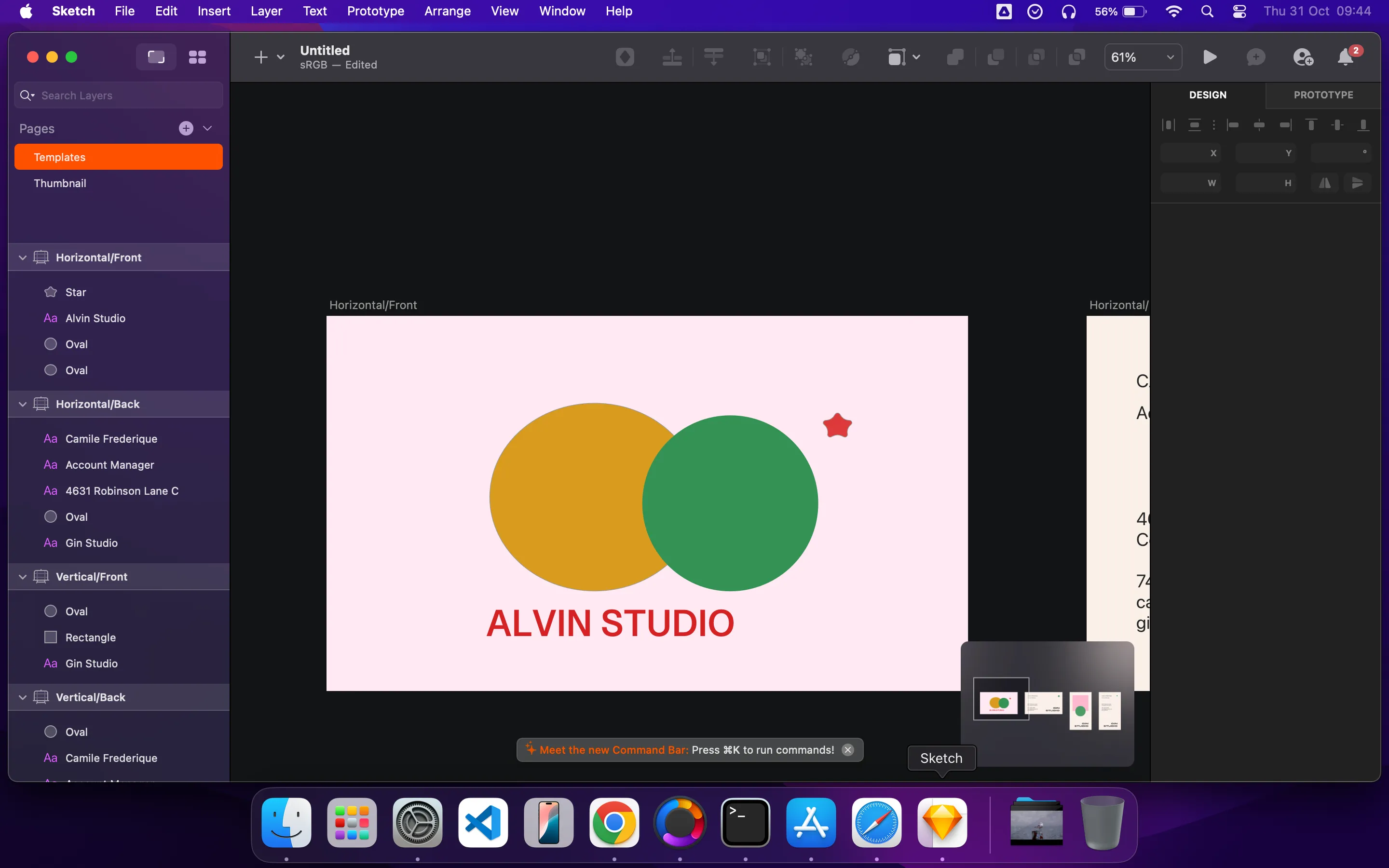Thiết kế giao diện người dùng đang được tạo trong ứng dụng Sketch trên macOS