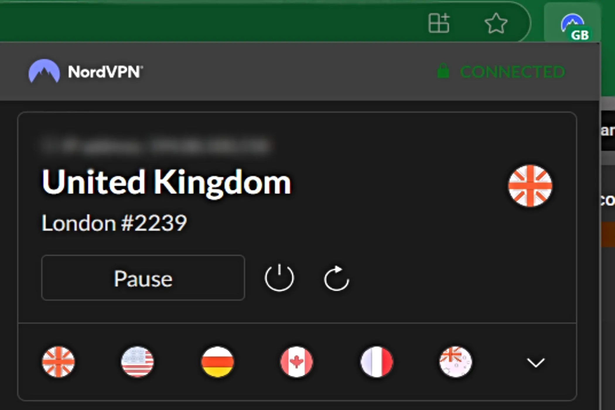 Tiện ích mở rộng NordVPN trên trình duyệt Microsoft Edge, đặt ra câu hỏi về việc sử dụng đồng thời hai VPN.