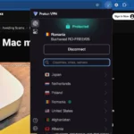 Tiện ích mở rộng ProtonVPN trên trình duyệt Chrome đã kết nối, biểu tượng kết nối VPN an toàn