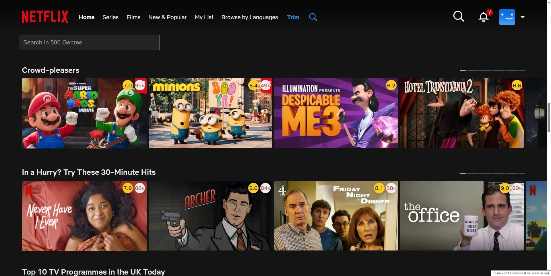 Tiện ích Trim cho Netflix hiển thị đánh giá phim và chương trình trên Chrome