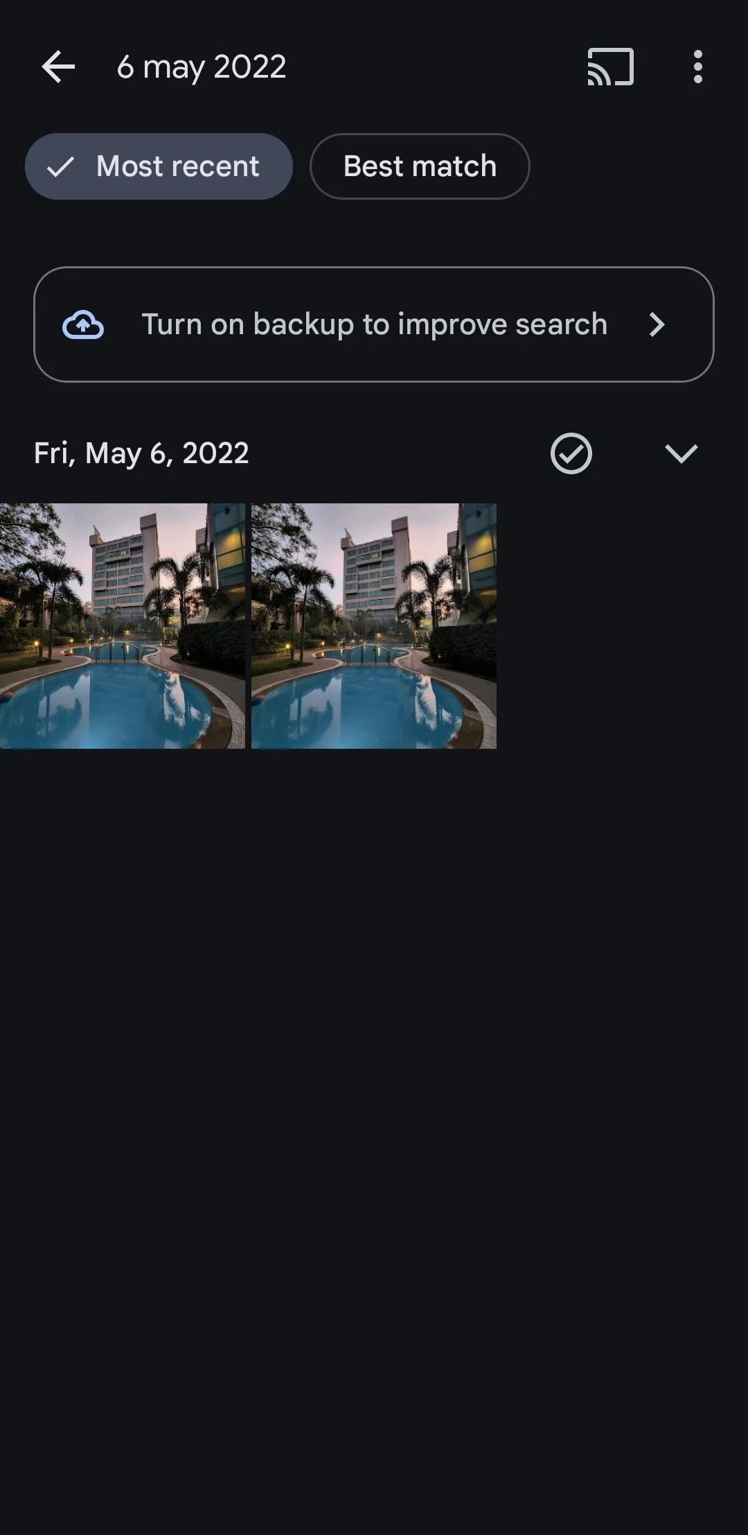 Tìm kiếm ảnh theo ngày trên ứng dụng Google Photos