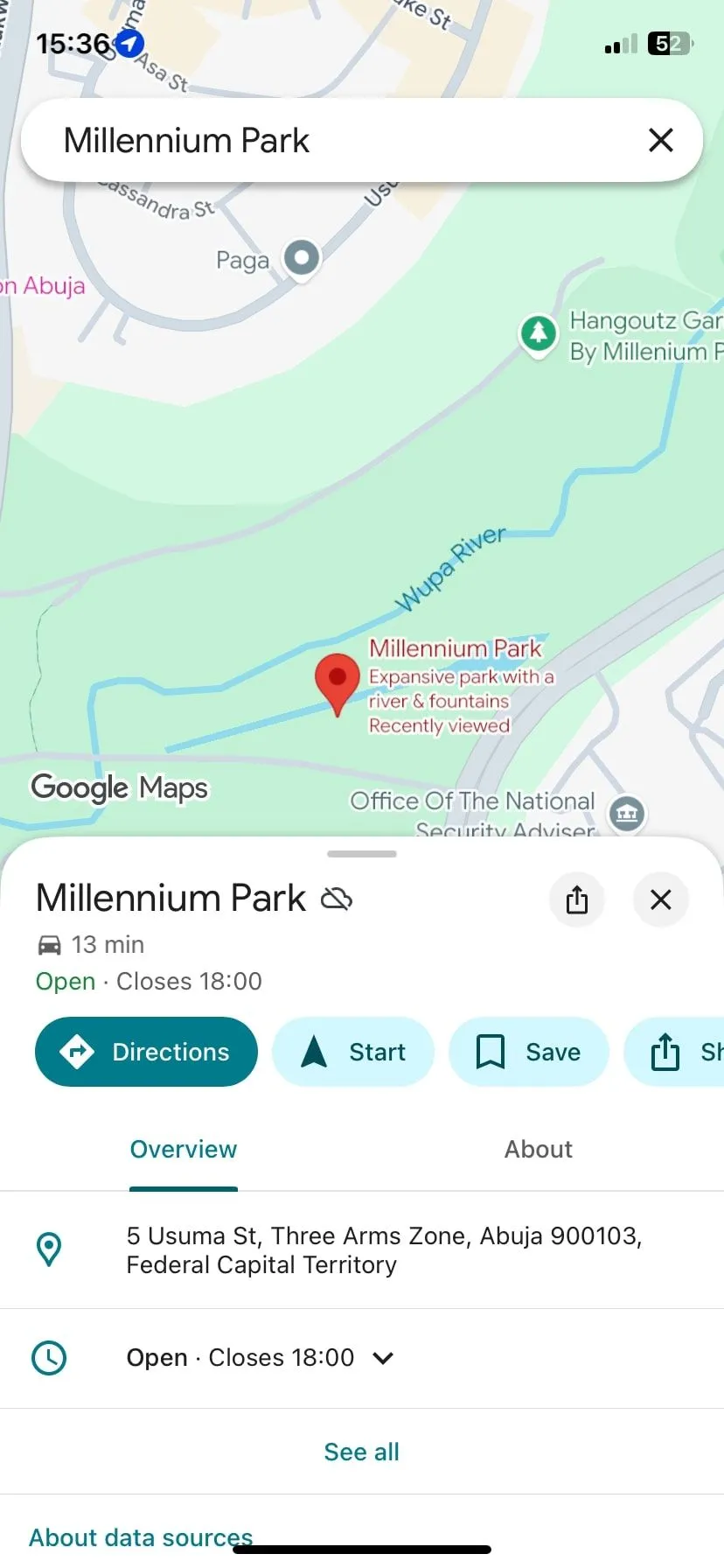 Tìm kiếm ngoại tuyến Google Maps