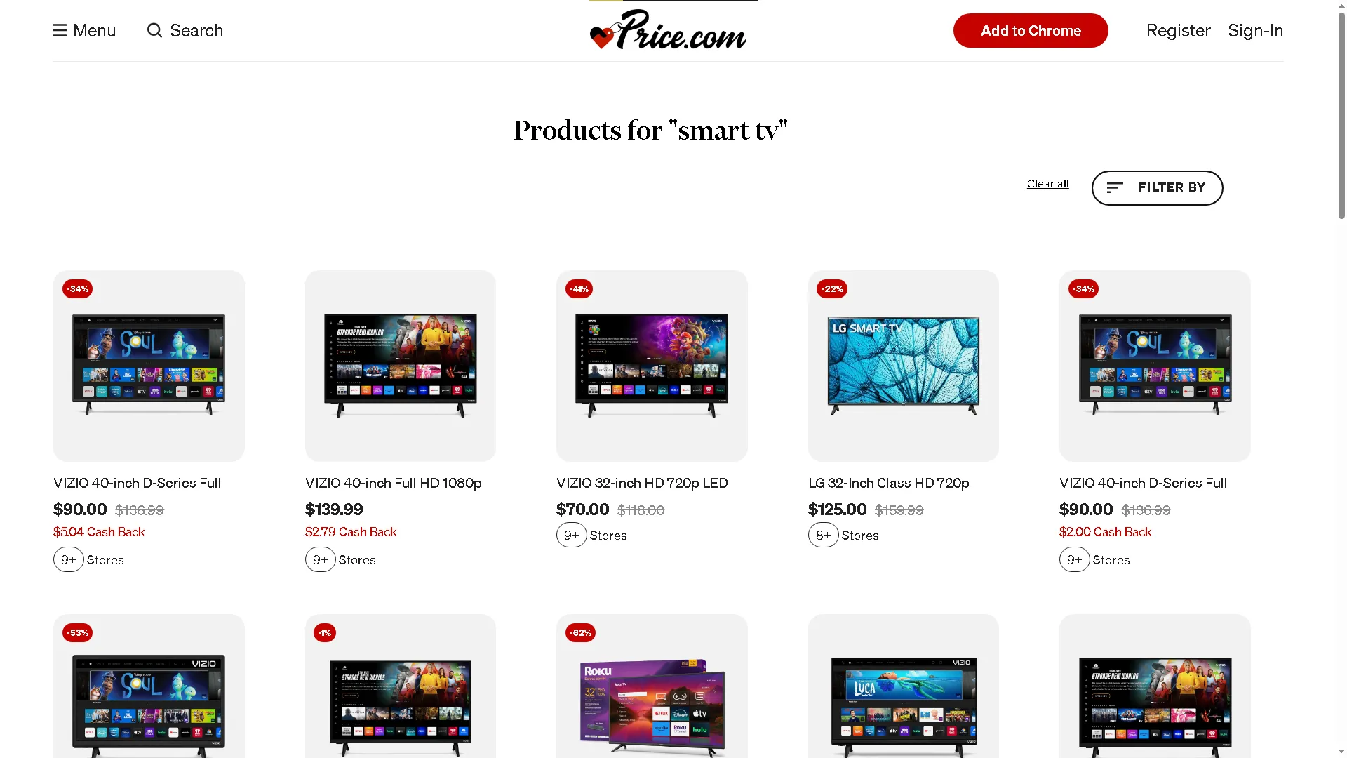 Tìm kiếm và so sánh giá Smart TV trên các trang web chuyên biệt