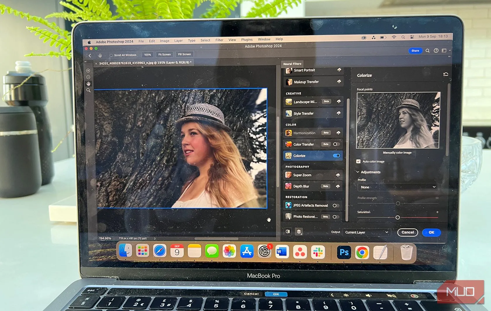 Tính năng AI Colorize trong Photoshop