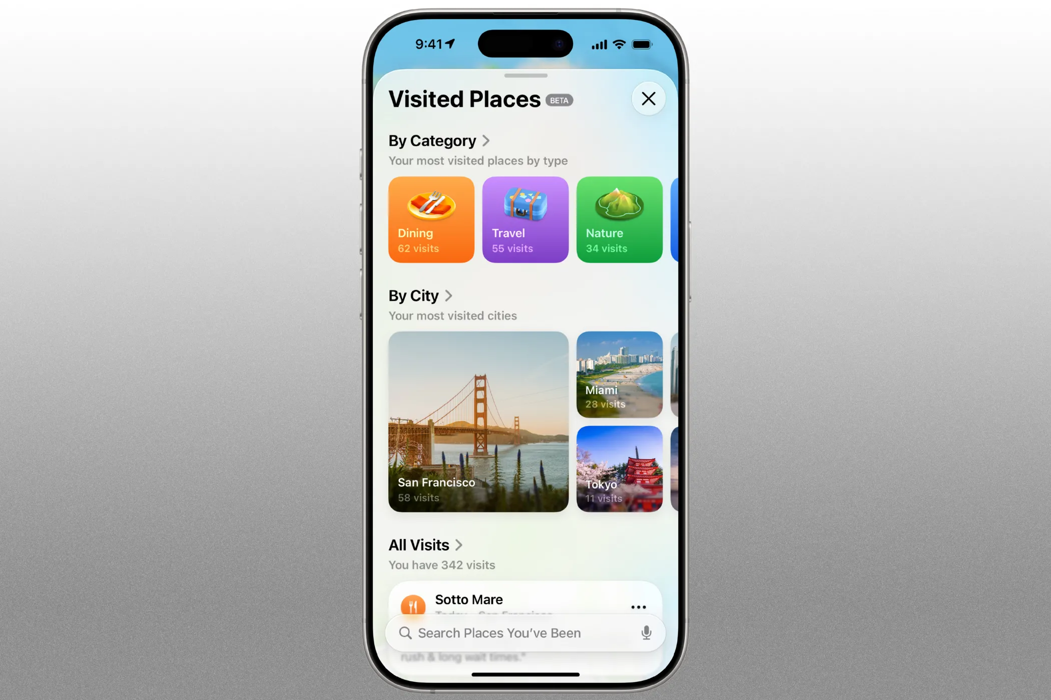 Tính năng Địa điểm đã ghé thăm của iOS 26 trong Apple Maps trên iPhone