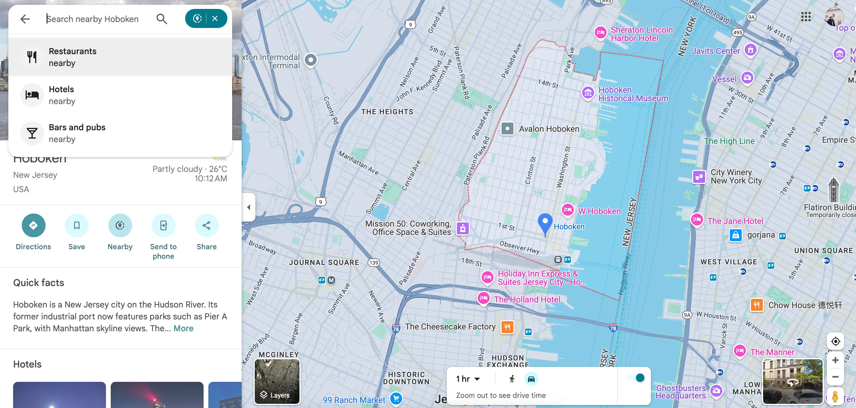 Tính năng Gần Đây (Nearby) trên Google Maps cho phép tìm kiếm địa điểm xung quanh