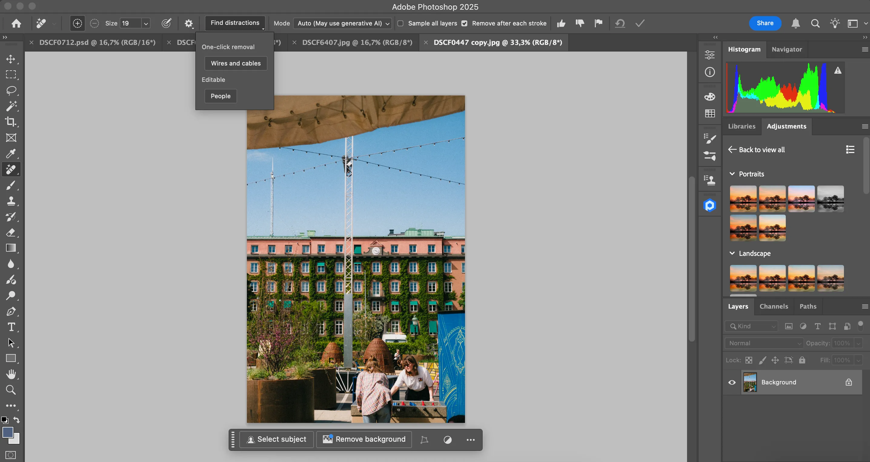 Tính năng loại bỏ đối tượng gây xao nhãng trong ứng dụng Photoshop
