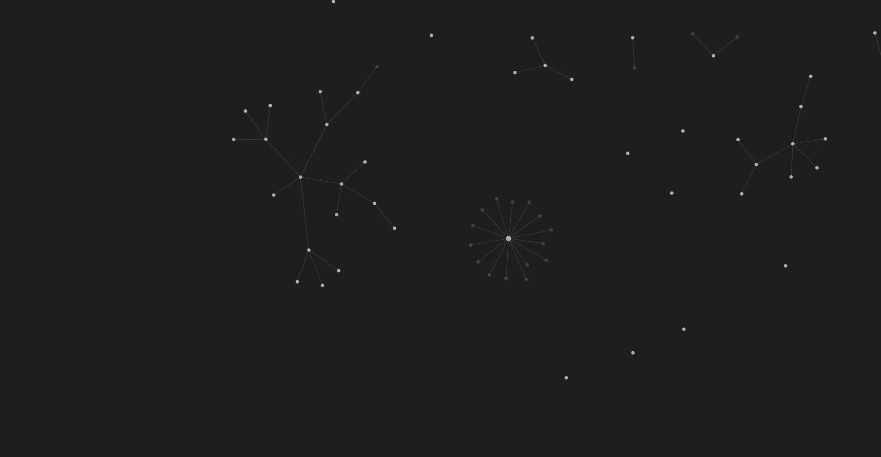 Tổng quan chế độ xem đồ thị (Graph View) trong ứng dụng Obsidian hiển thị mạng lưới ghi chú đã tạo