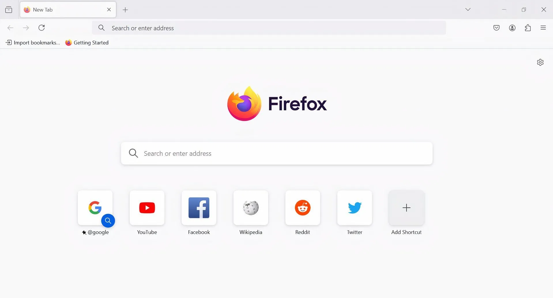 Trang bắt đầu của trình duyệt Firefox