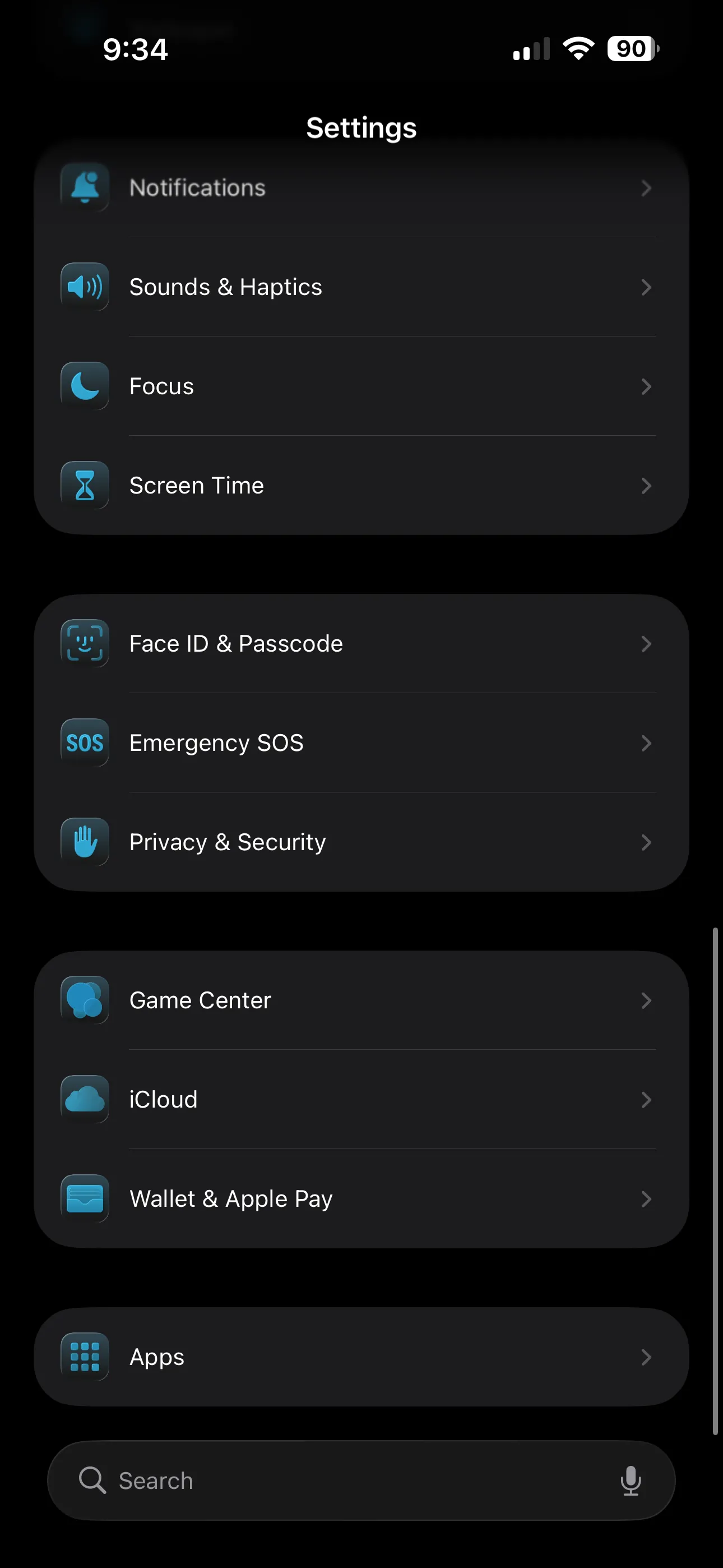Trang cài đặt iOS 26 với tùy chọn lọc tin nhắn