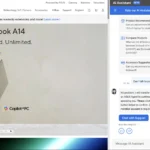 Trang web ASUS hiển thị chatbot hỗ trợ AI bên cạnh thông tin sản phẩm Zenbook A14, minh họa điểm bắt đầu cuộc trò chuyện tự động.