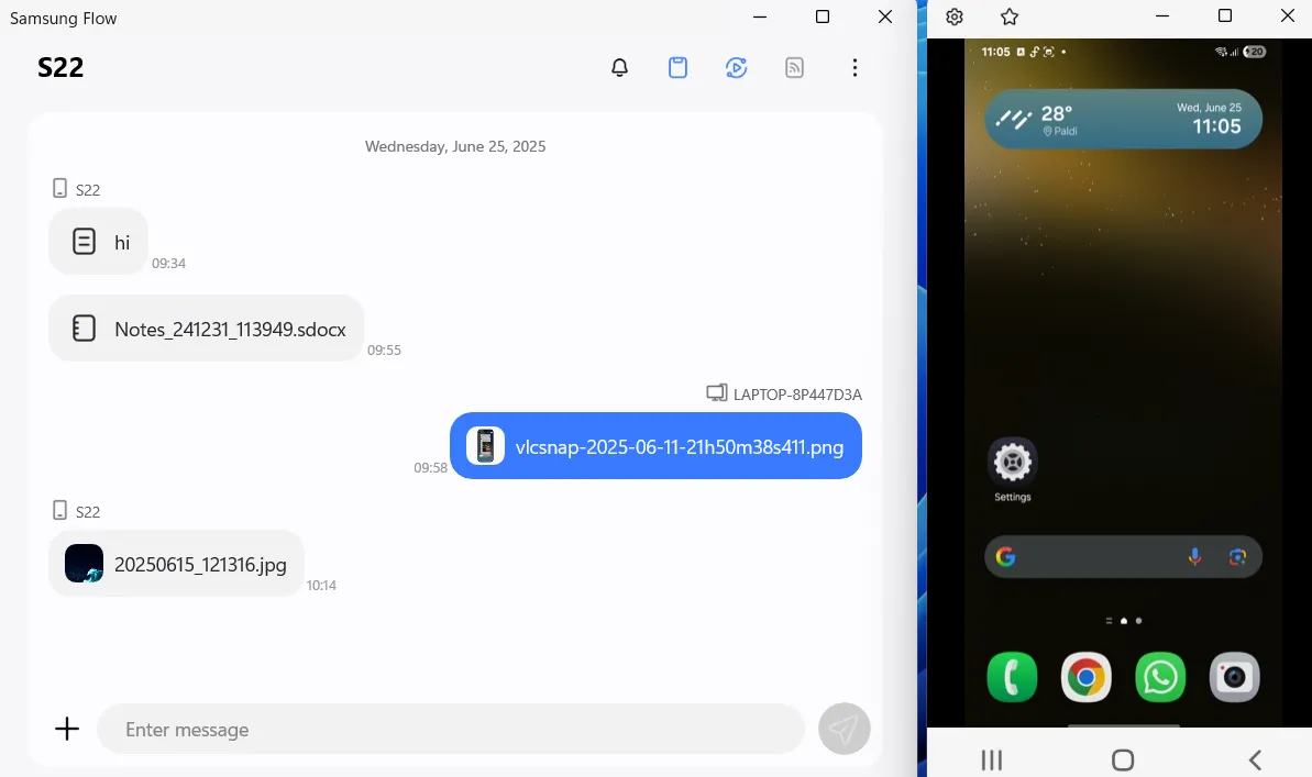Trình chiếu màn hình điện thoại Galaxy lên PC bằng ứng dụng Samsung Flow