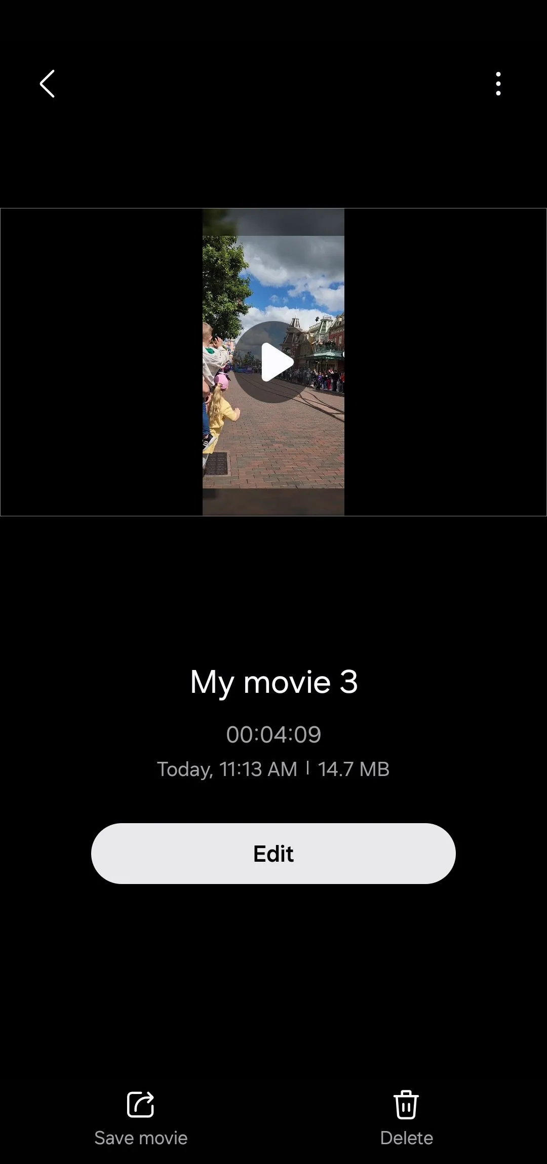 Tùy chọn lưu và xuất dự án trong Samsung Studio trên điện thoại Galaxy