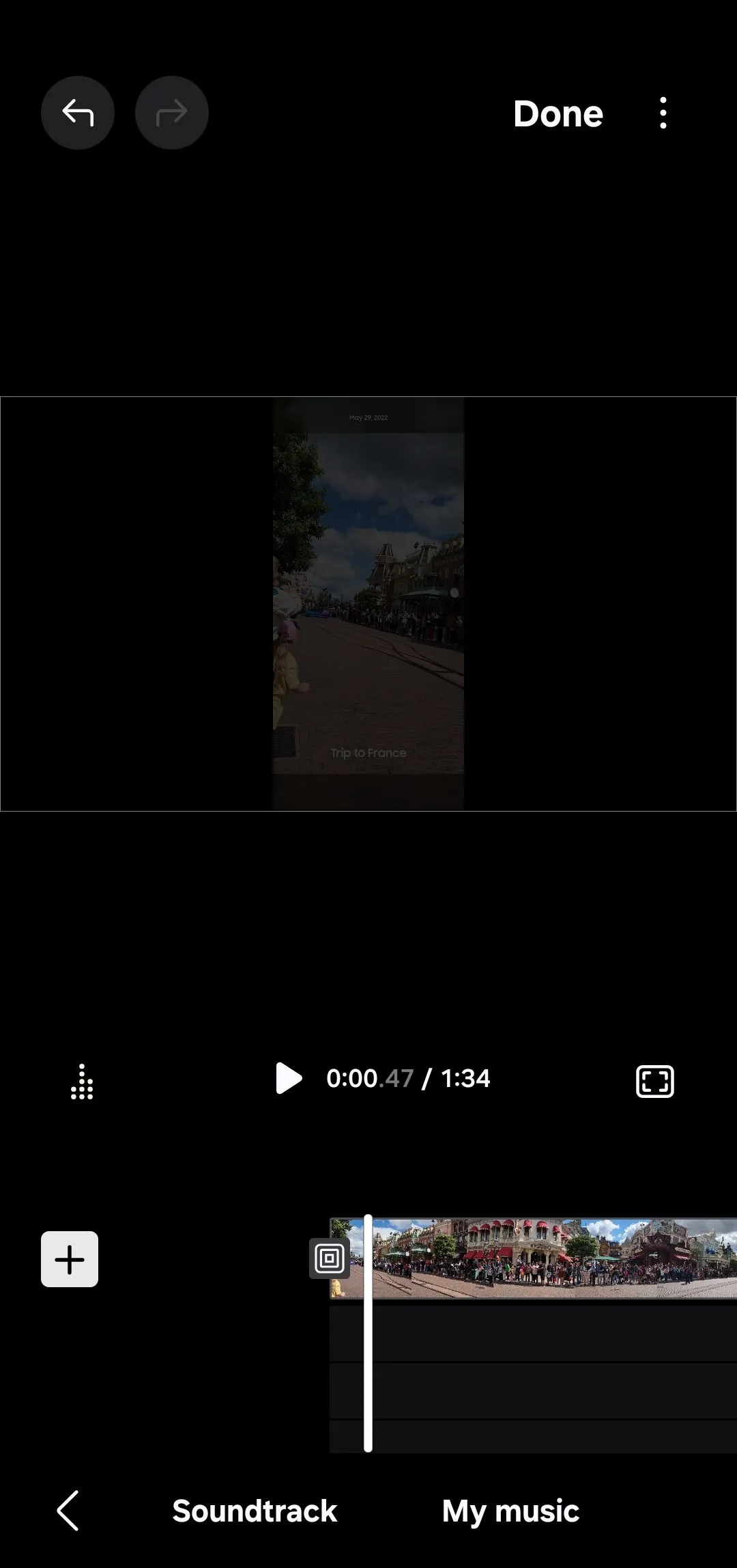 Tùy chọn thêm nhạc trong ứng dụng Samsung Studio