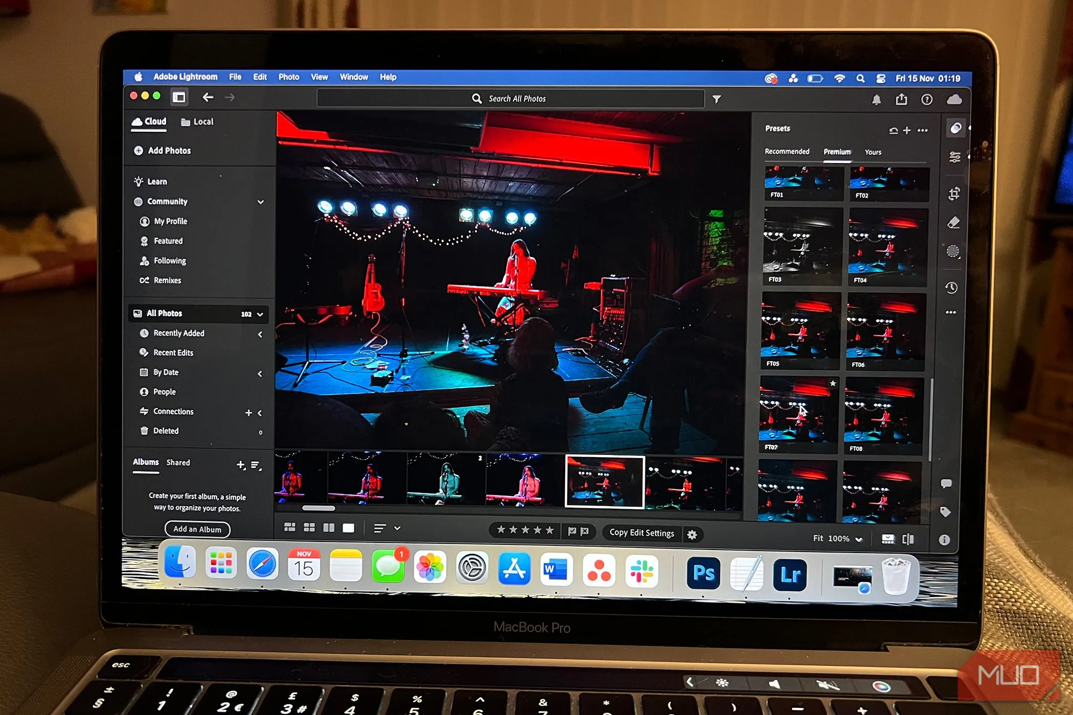 Ứng dụng Adobe Lightroom chạy trên MacBook, minh chứng cho khả năng tương thích phần mềm vượt trội