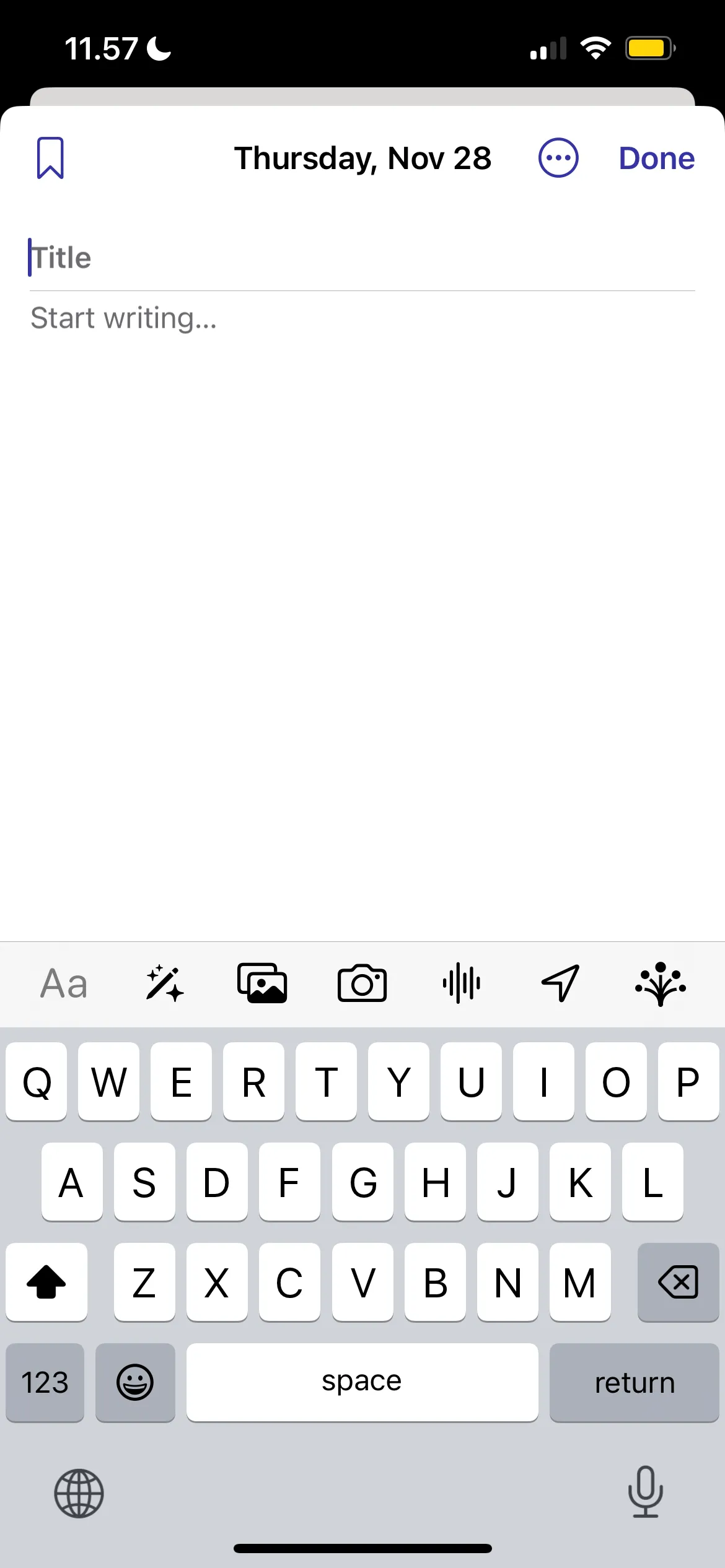 Ứng dụng Journal của Apple dành cho iOS