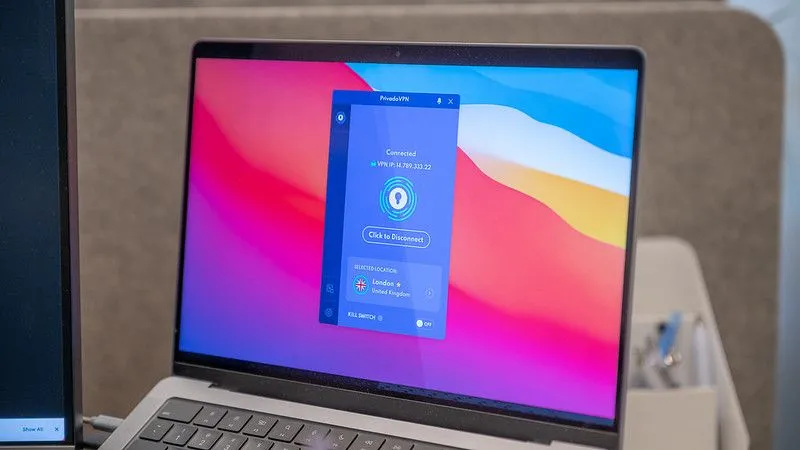 Ứng dụng VPN hoạt động trên máy tính Apple MacBook Pro