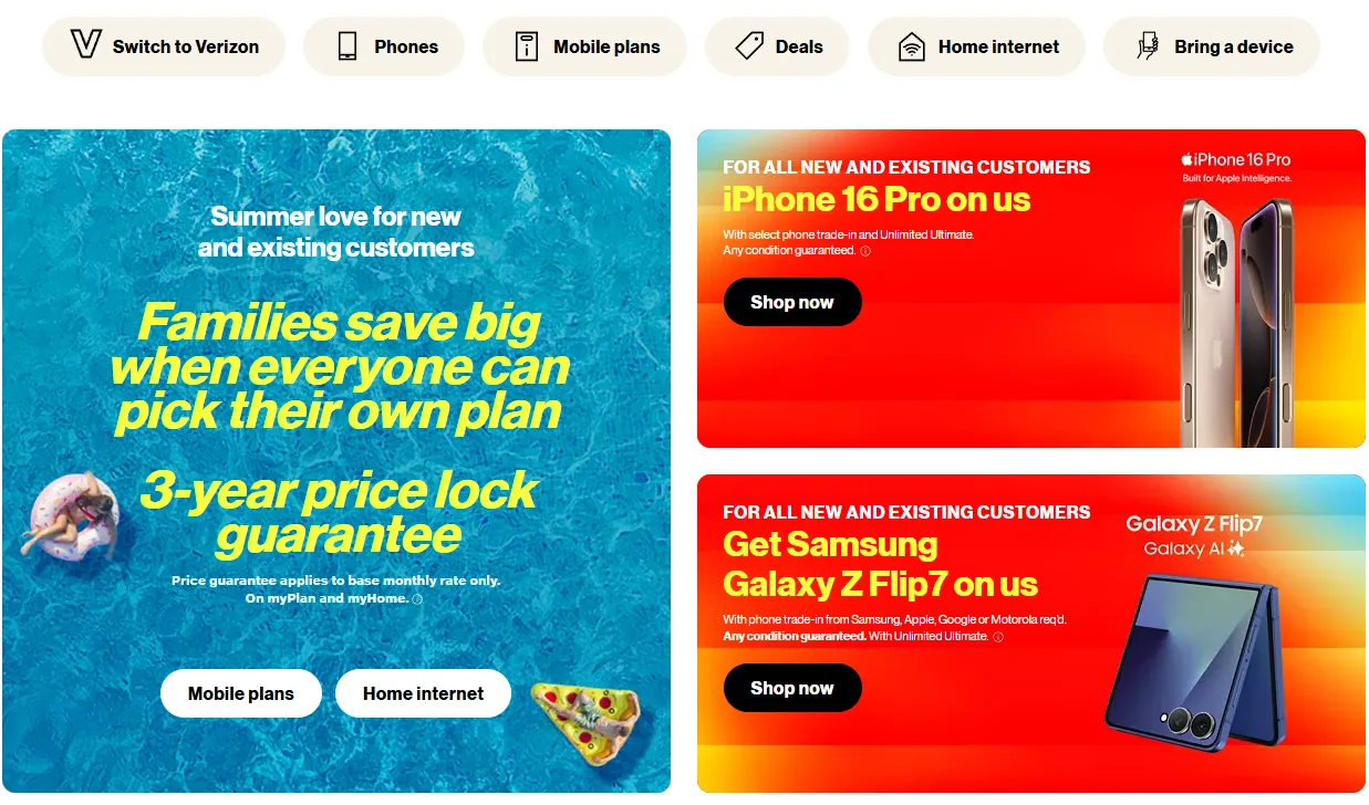 Verizon quảng cáo iPhone 16 Pro miễn phí khi đăng ký gói cước cao cấp