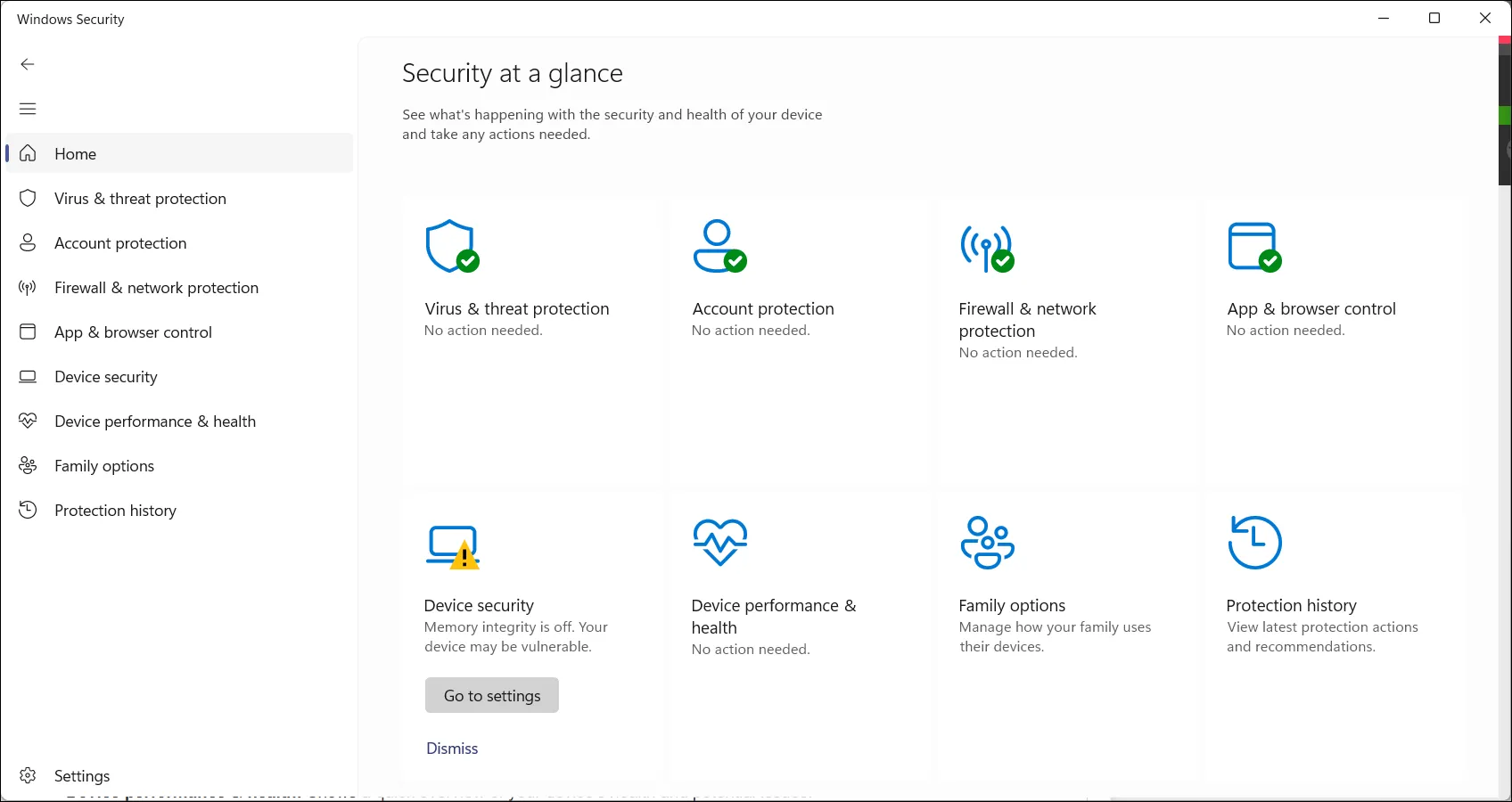 Windows Security tổng quan bảo mật trên Windows 11