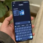 Ảnh chụp màn hình ứng dụng PixelShot hiển thị kết quả tìm kiếm "pin" từ các ảnh screenshot đã phân tích.