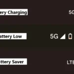 Các biểu tượng trạng thái pin và sạc trên thanh trạng thái Android