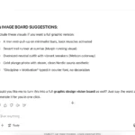 Các gợi ý bảng tầm nhìn về mục tiêu sức khỏe từ ChatGPT, giúp người dùng lựa chọn ý tưởng cho kế hoạch cá nhân.