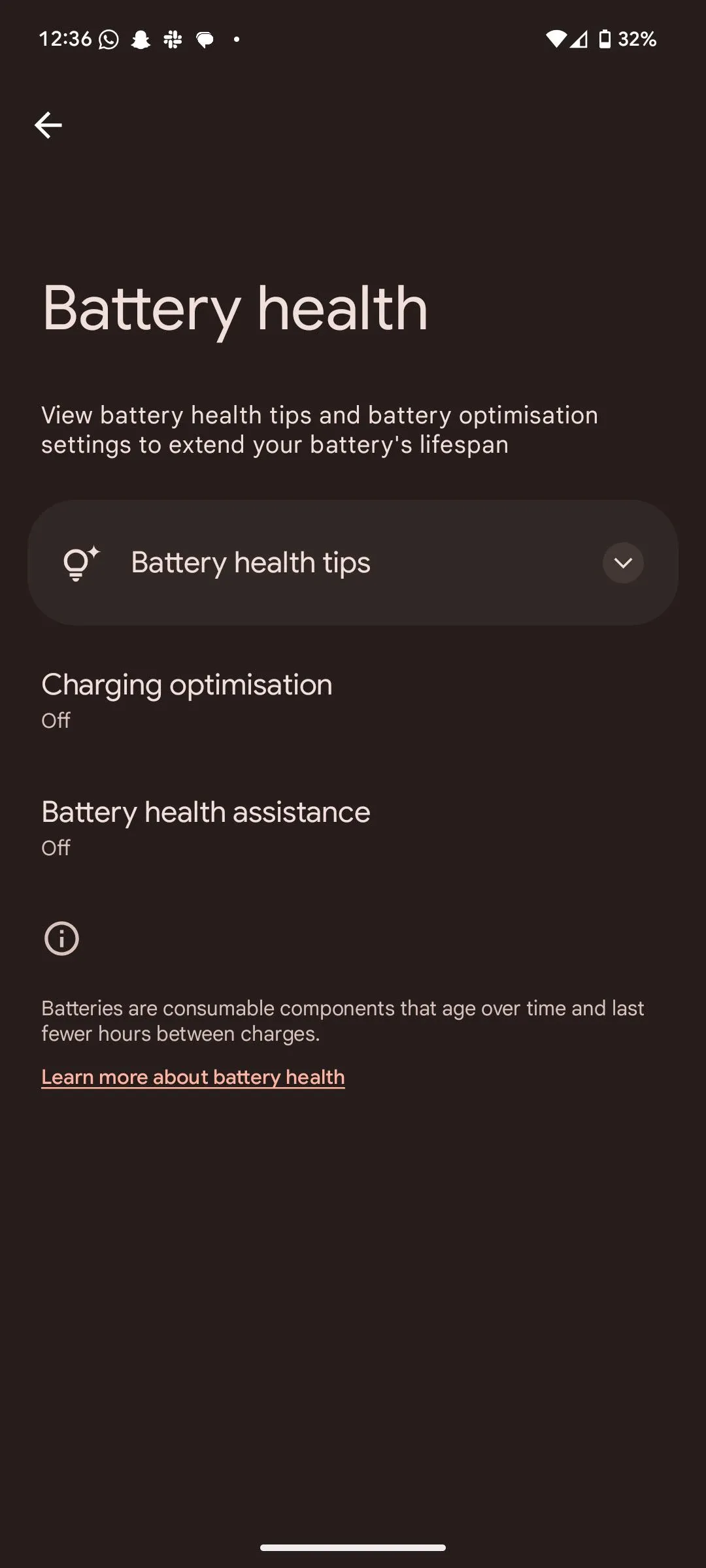 Cài đặt Sức khỏe Pin (Battery health) mới trong Android 16 dành cho Pixel