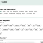 Công cụ Gift Finder trên website Uncommon Goods hỗ trợ tìm kiếm quà Valentine