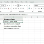 Công thức Excel chuyển đổi văn bản sang định dạng Sentence Case