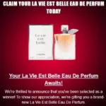 Email lừa đảo phishing giả mạo quà tặng miễn phí từ thương hiệu nước hoa nổi tiếng