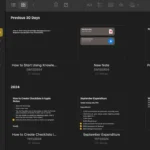 Ghi chú rải rác trong ứng dụng Apple Notes, minh họa sự thiếu tổ chức trong quản lý kiến thức cá nhân.