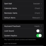 Giao diện cài đặt Âm thanh & Cảm ứng trên iPhone với tùy chọn Giới hạn âm lượng.