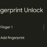 Giao diện cài đặt dấu vân tay trên Android 15, hiển thị danh sách các vân tay đã đăng ký và tùy chọn quản lý