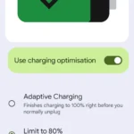 Giao diện cài đặt giới hạn sạc 80% trên Google Pixel