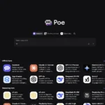 Giao diện chính của nền tảng AI chatbot Poe trên máy tính