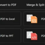 Giao diện chuyển đổi định dạng PDF sang Word, Excel, PowerPoint trong PDFGear