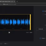 Giao diện công cụ cắt âm thanh Clideo trên trình duyệt web