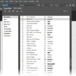 Giao diện Font Browser Photoshop hiển thị thư viện Adobe Fonts và các tùy chọn lọc