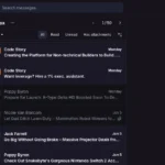 Giao diện hộp thư đến Proton Mail trên web, minh họa việc thiếu tính năng phân loại tự động email.