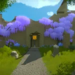 Giao diện màn hình mở đầu game The Witness trên PS4, minh họa cho game giải đố cần tư duy